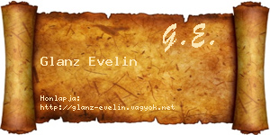 Glanz Evelin névjegykártya